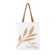 OEM ODM Wholesale Eco-Friendly Cotton Inner Pocket Handbags Grocery Bags Recycled Canvas Recycle Shopping Tote Bag with Custom Printed Logo